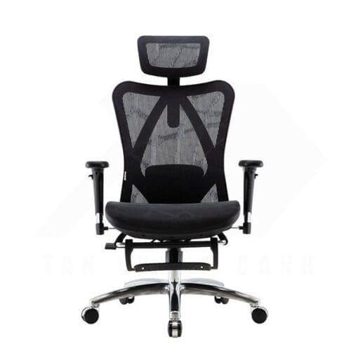 SIHOO M57B Ergonomic Office Chair - Black, With Footrest