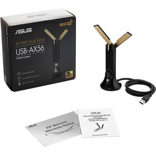 ASUS USB-AX56 - USB WiFi Adapter, Dual Band WiFi 6 AX1800