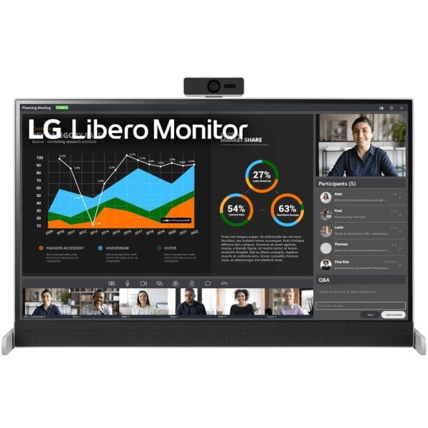 LG 27BQ70QC-S Libero Monitor - 27 inch QHD (2560x1440), IPS 16:9, HDR10, USB Type-C 65W, Webcam 33 27BQ70QC S.ATV TTD 9