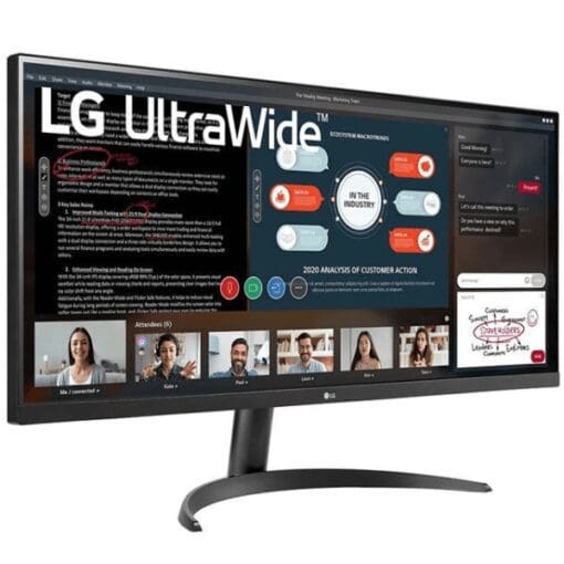 LG 34WP500-B UltraWide Monitor - 34 inch UWFHD (2560 x 1080), IPS 21:9 75Hz, HDR10, FreeSync