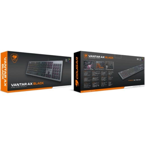 Cougar Vantar AX Black Gaming Keyboard - Aluminum RGB Scissor-Switch