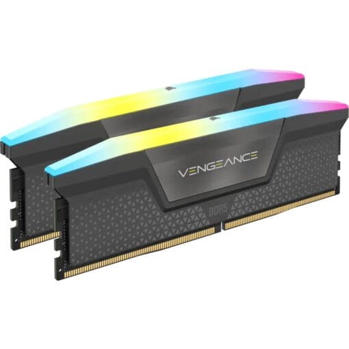 CORSAIR Vengeance RGB 32GB Memory Kit - Black, 32GB (2x16GB) DDR5, 5200MHz, CL40 (CMH32GX5M2B5200C40)