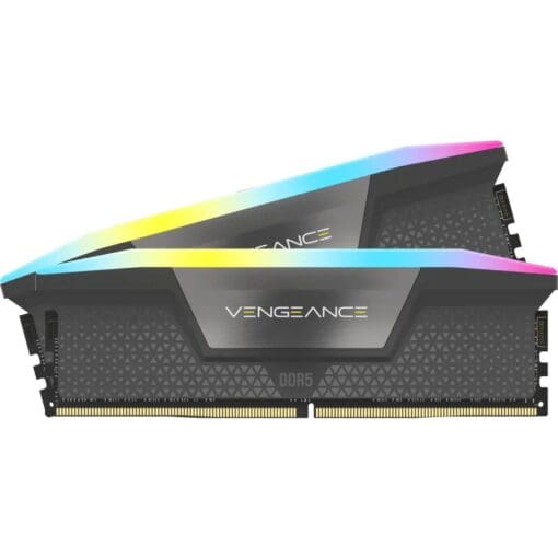 CORSAIR Vengeance RGB 32GB Memory Kit - Black, 32GB (2x16GB) DDR5, 5200MHz, CL40 (CMH32GX5M2B5200C40)