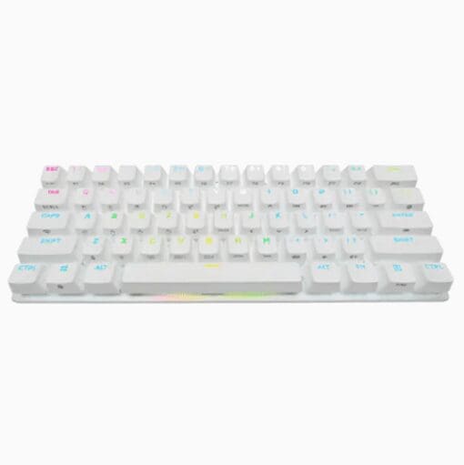 CORSAIR K70 Pro Mini Wireless Gaming Keyboard - White - Hot Swappable, RGB, 60% layout
