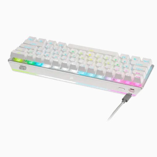 CORSAIR K70 Pro Mini Wireless Gaming Keyboard - White - Hot Swappable, RGB, 60% layout