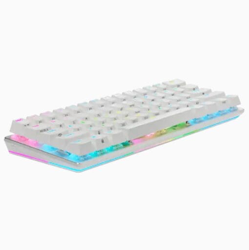 CORSAIR K70 Pro Mini Wireless Gaming Keyboard - White - Hot Swappable, RGB, 60% layout
