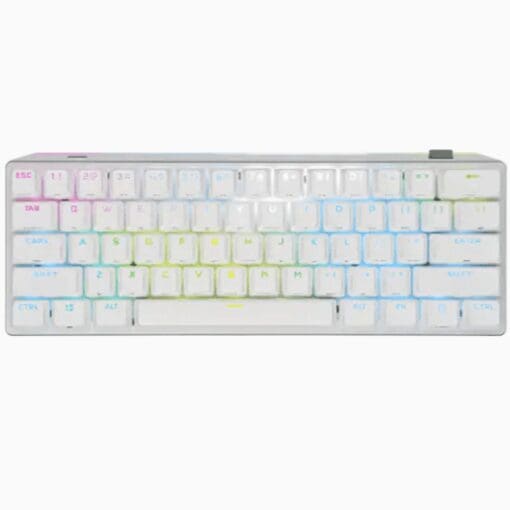CORSAIR K70 Pro Mini Wireless Gaming Keyboard - White - Hot Swappable, RGB, 60% layout