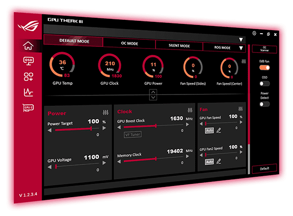 ASUS Dual GeForce RTX 4060 White OC Edition 8GB GDDR6 (DUAL-RTX4060-O8G-WHITE) Graphics Card 45 ASUS Dual GeForce RTX™ 4070 White OC Edition 12GB GDDR6X img gpu tweak