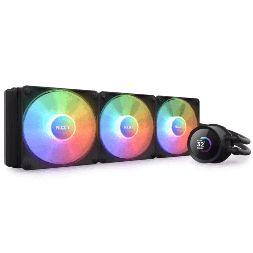 NZXT Kraken 360 RGB Black AIO Liquid CPU Cooler - LCD Display, 360mm radiator, 3x F120 RGB Core Fan