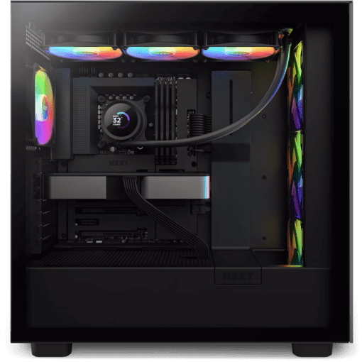 NZXT Kraken 360 RGB Black AIO Liquid CPU Cooler - LCD Display, 360mm radiator, 3x F120 RGB Core Fan