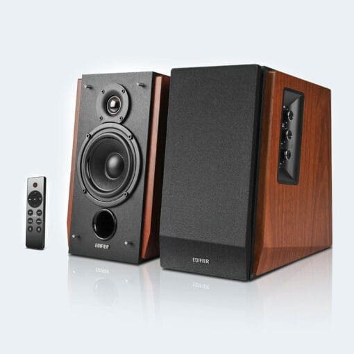 Edifier R1700BTS - Brown, 2.0 All-in-one Bluetooth 5.0 Bookshelf Speaker