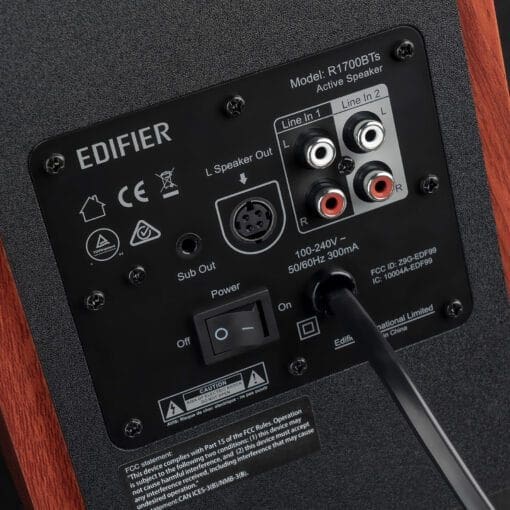 Edifier R1700BTS - Brown, 2.0 All-in-one Bluetooth 5.0 Bookshelf Speaker