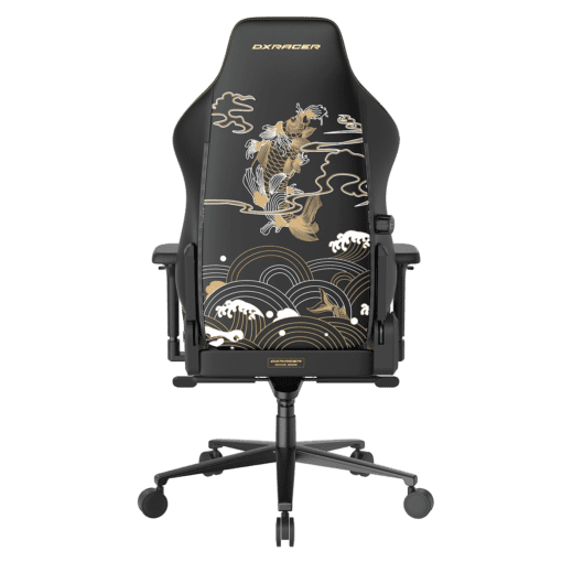DXRacer Craft Pro Koi Fish Black (GC/LCF23LTA/KOI) Special Edition Gaming Chair - 4D Armrest, 135-Degree Recline, Cooling Gel Foam Pillow, Pull-Out Footrest