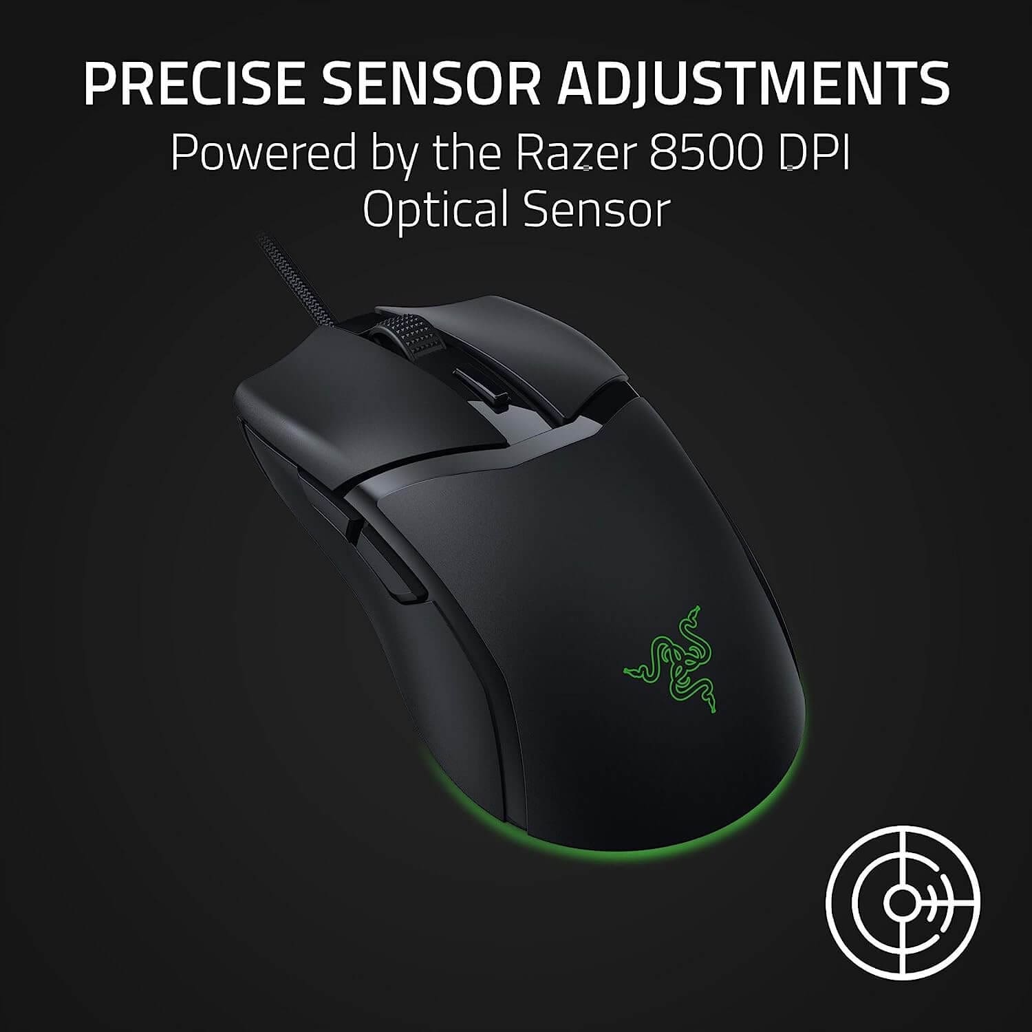 Razer Cobra Black Gaming Mouse - 58g Lightweight Design, Precise 8500 DPI Optical Sensor, Chroma RGB Lighting with Underglow, Gen-3 Optical Switches, 100% PTFE Mouse Feet, Speedflex Cable 23 Razer Cobra Wired Gaming Mouse TTD page mobile 2