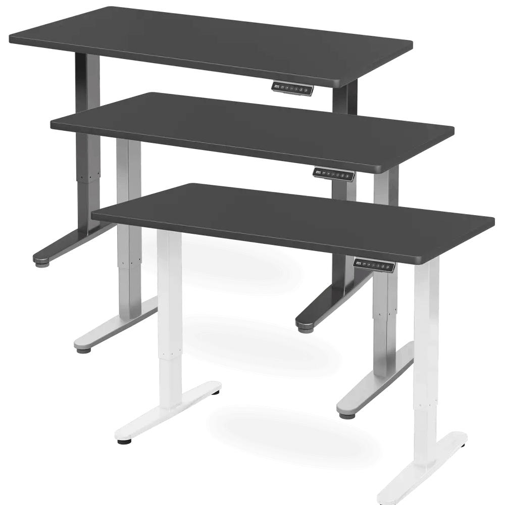 NiceDesign PUSILUNG - Mặt bàn đen - 120x60x2.5cm - Height Adjustable Standing Desk 14 Ban nang ha PUSILUNG by NiceDesign Mat Ban Den