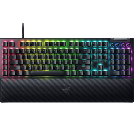 Razer BlackWidow V4 Gaming Mechanical Keyboard with Magnetic Wrist Rest - Black, Full Size Wired, Chroma RGB, Razer Switch