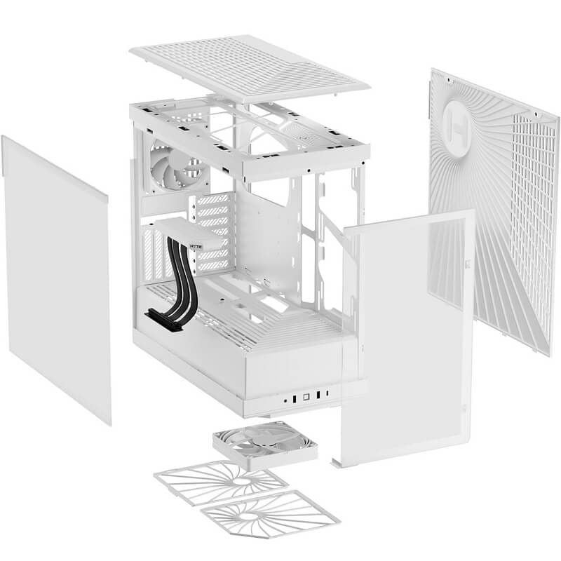 Hyte Y40 Snow White S-Tier Aesthetic Case - PCIE 4.0 Riser Cable, 2x 120mm fans included 20 Hyte Y40 S Tier Aesthetic Case Snow White 5