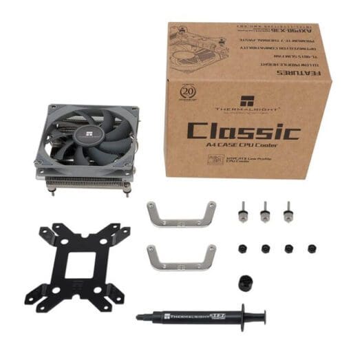 Thermalright AXP-90 X36 ITX Low Profile Air Cooler - 1x92mm Fan (TL-9015B), 2 Heatpipes Nickle, 36mm Height total