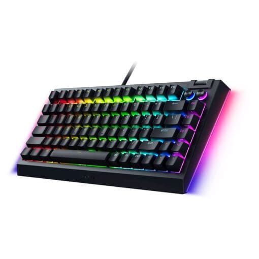 Razer BlackWidow V4 75% Black Tactile Gaming Mechanical Keyboard - Razer™ Orange Tactile Mechanical switches Gen-3