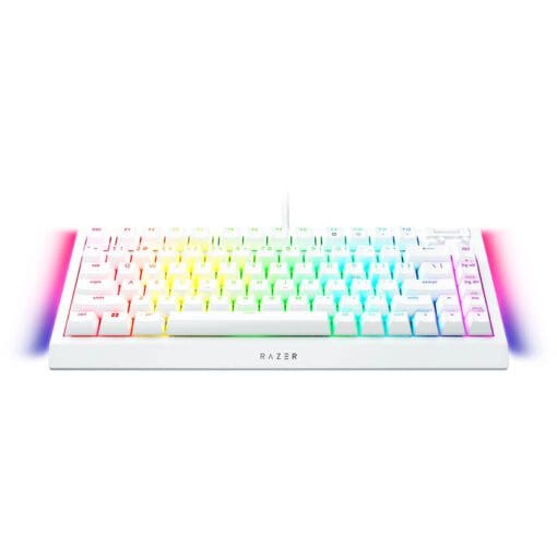 Razer BlackWidow V4 75% White Tactile Gaming Mechanical Keyboard - Razer™ Orange Tactile Mechanical switches Gen-3