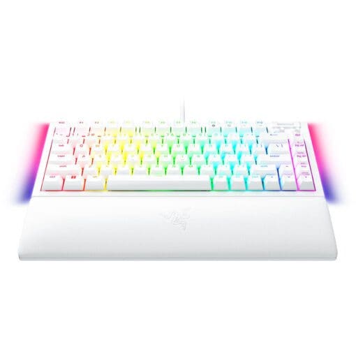 Razer BlackWidow V4 75% White Tactile Gaming Mechanical Keyboard - Razer™ Orange Tactile Mechanical switches Gen-3