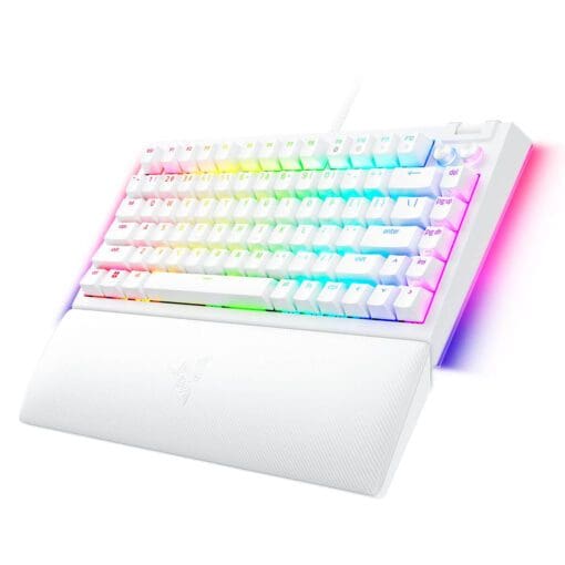 Razer BlackWidow V4 75% White Tactile Gaming Mechanical Keyboard - Razer™ Orange Tactile Mechanical switches Gen-3
