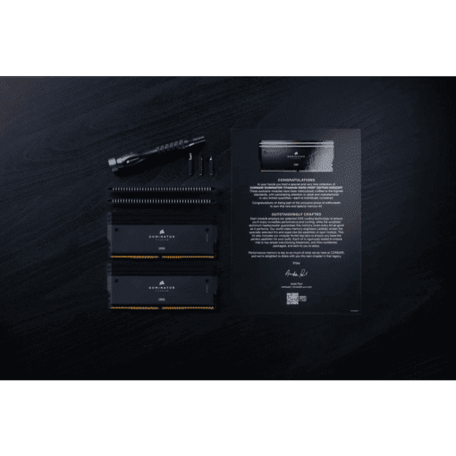 CORSAIR Dominator Titanium RGB 64GB Memory Kit - Black, 64GB (2x32GB) 6600MHz CL32 (CMP64GX5M2X6600C32)