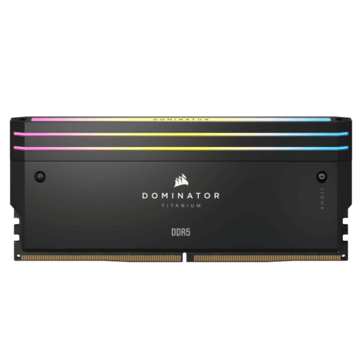 CORSAIR Dominator Titanium RGB 64GB Memory Kit - Black, 64GB (2x32GB) 6600MHz CL32 (CMP64GX5M2X6600C32)