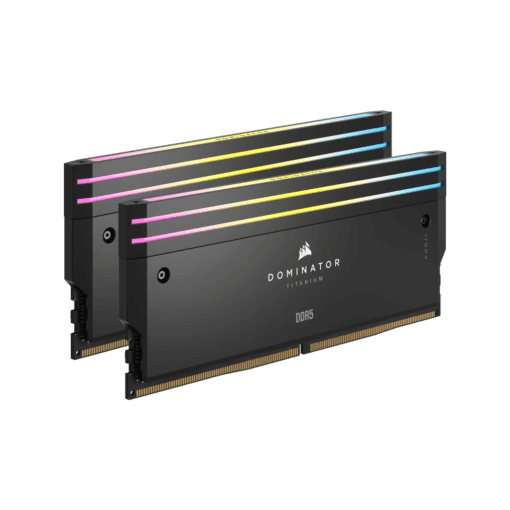CORSAIR Dominator Titanium RGB 64GB Memory Kit - Black, 64GB (2x32GB) 6600MHz CL32 (CMP64GX5M2X6600C32)