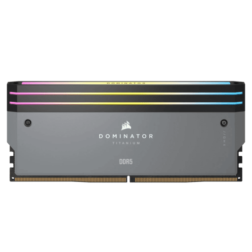 CORSAIR Dominator Titanium RGB Grey 64GB (AMD Expo) Memory Kit - Grey, 64GB (2x32GB) 6000MHz CL30 (CMP64GX5M2B6000Z30)