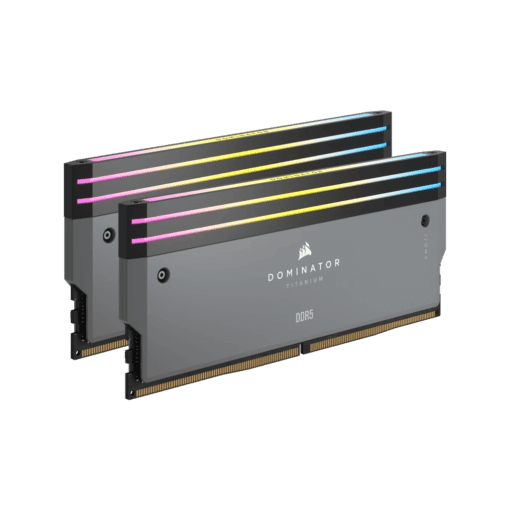 CORSAIR Dominator Titanium RGB Grey 64GB (AMD Expo) Memory Kit - Grey, 64GB (2x32GB) 6000MHz CL30 (CMP64GX5M2B6000Z30)