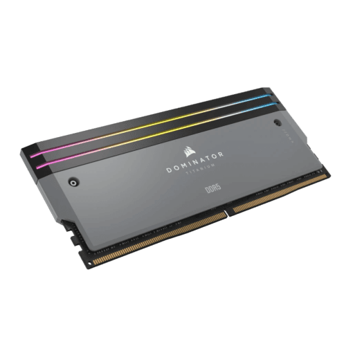 CORSAIR Dominator Titanium RGB Grey 64GB (AMD Expo) Memory Kit - Grey, 64GB (2x32GB) 6000MHz CL30 (CMP64GX5M2B6000Z30)