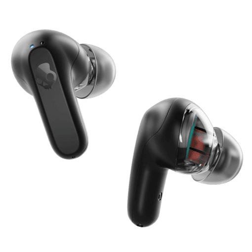 Skullcandy Rail® True Wireless Earbuds - Black, Pin 42h, IP55, Skull-IQ, Alexa Enabled, Microphone