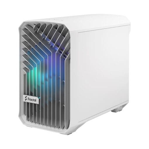 Fractal Design Torrent Nano RGB White TG Clear Tint mITX Airflow Mini Tower PC Gaming Case - Clear Tint Tempered Glass Side Panels