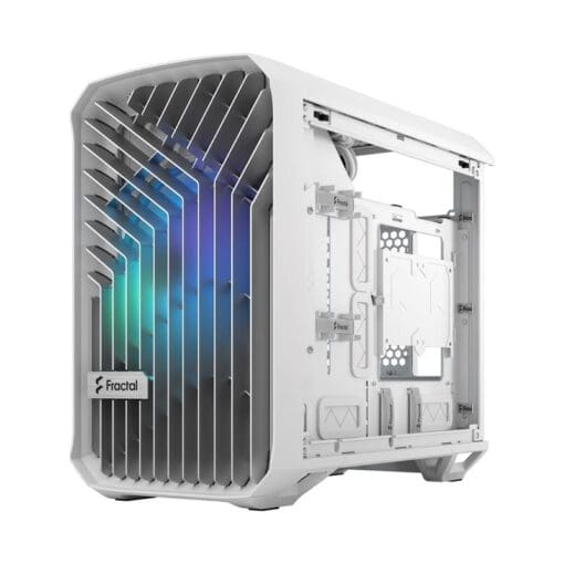 Fractal Design Torrent Nano RGB White TG Clear Tint mITX Airflow Mini Tower PC Gaming Case - Clear Tint Tempered Glass Side Panels