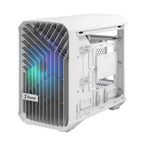 Fractal Design Torrent Nano RGB White TG Clear Tint mITX Airflow Mini Tower PC Gaming Case - Clear Tint Tempered Glass Side Panels