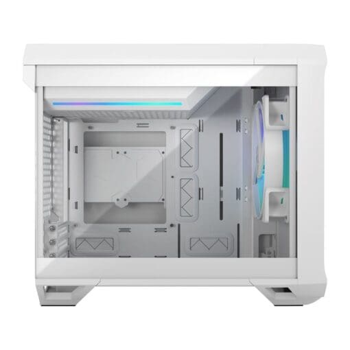Fractal Design Torrent Nano RGB White TG Clear Tint mITX Airflow Mini Tower PC Gaming Case - Clear Tint Tempered Glass Side Panels