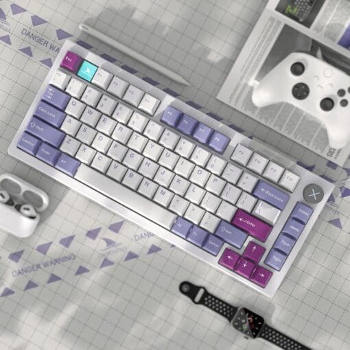 Darmoshark TOP75 Trio-mode Wireless Gaming Mechanical Keyboard - 75%, All key hot-plugging, TTC Shark Switch, Dynamic RGB Lighting, Custom Knob, TFT Custom Screen