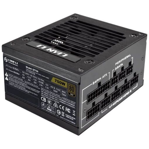 Lian Li SP750 SFX Black PSU - 750W, Full Modular, 80 Plus Gold
