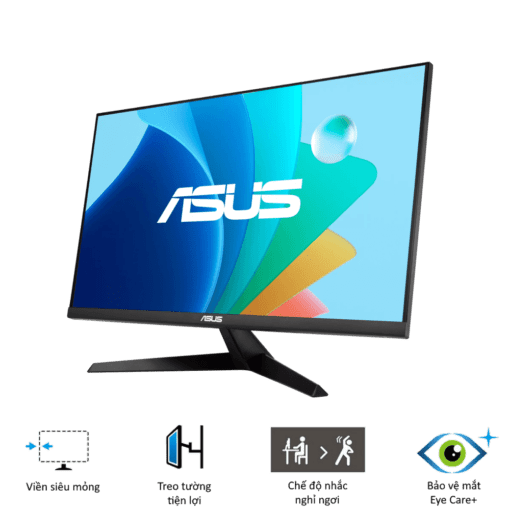 ASUS VY279HF Eye Care Gaming Monitor - 27 inch FHD (1920 x 1080), IPS, 100Hz, IPS, SmoothMotion, 1ms (MPRT), Adaptive Sync, Eye Care Plus technology, Blue Light Filter, Flicker Free