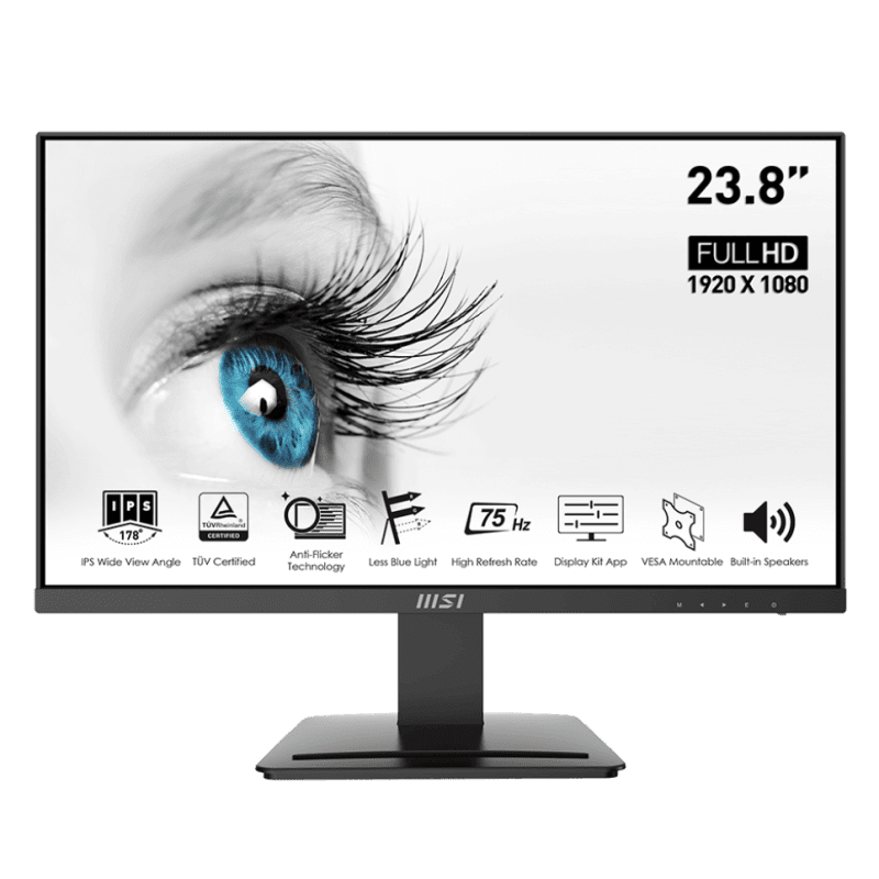 MSI PRO MP243 Monitor - 24 inch, Full HD (1920x1080) , 75Hz, Displayport, HDMI 52 MSI PRO MP243 Product 1