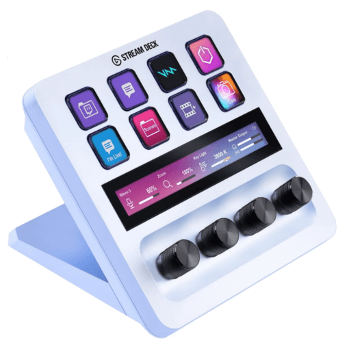 elgato Stream Deck+ (Stream Deck Plus) White - 8 LCD Keys, 4x Multifunction Dials, USB 2.0 Connection