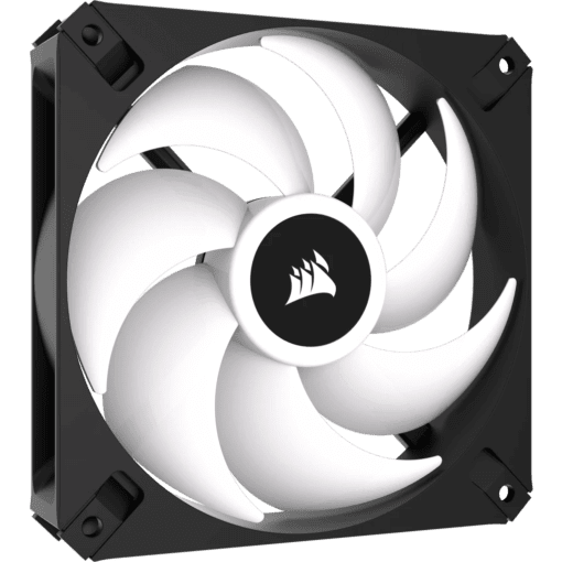 CORSAIR iCUE AR120 Digital RGB Single Pack Black Fan (CO-9050166-WW) - 1x iCUE to ARGB Adapter Cable included, 1x120mm 1850RPM Static Pressure RGB Fan