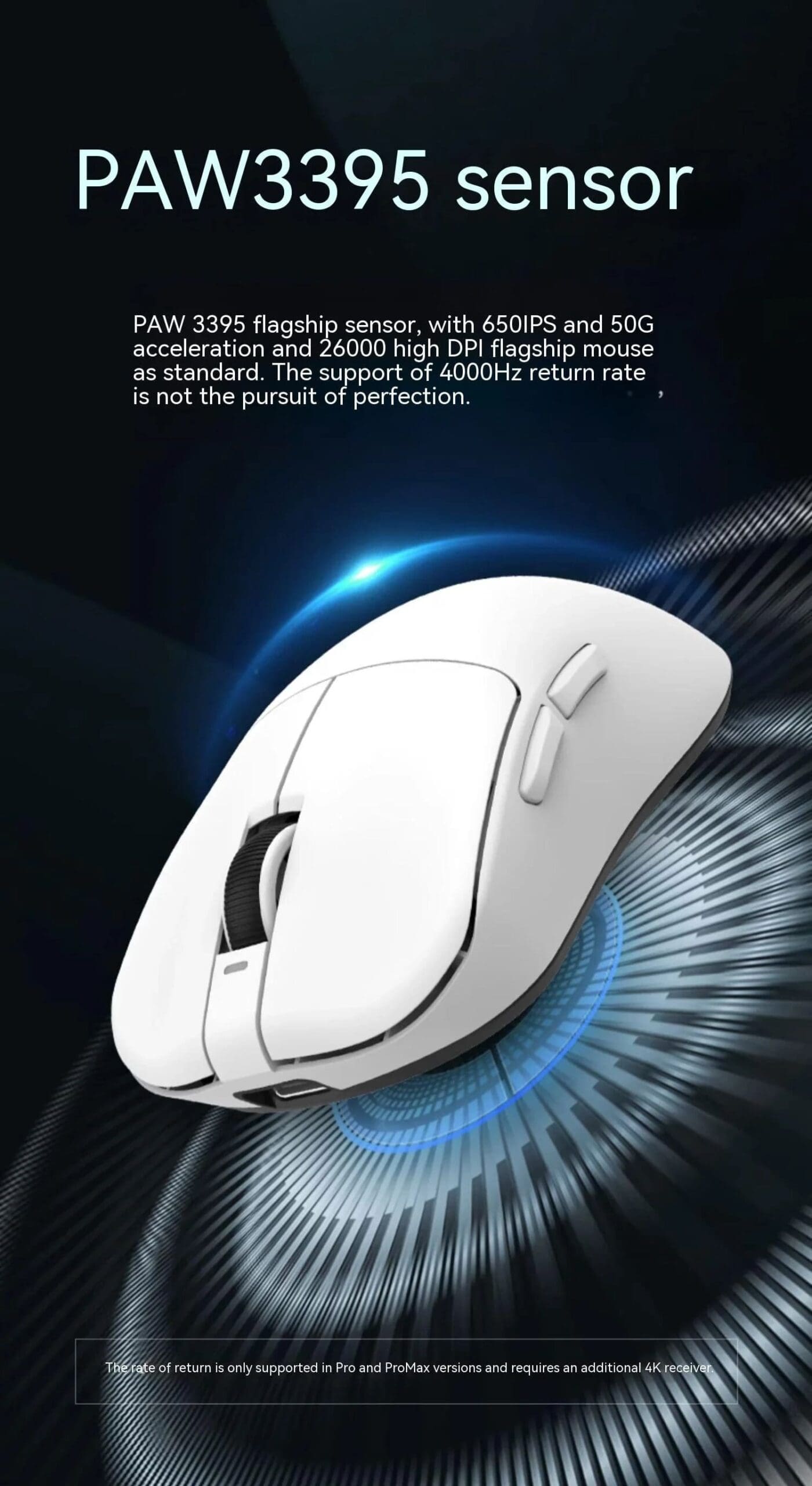 VGN Dragonfly F1 Moba Gaming Mouse - Lightweight 55g, 3 modes, PAW3395, Huano mouse wheel, Smart Speed, 4000Hz Polling rate 48 VGN Dragon Fly page mobile 11 scaled