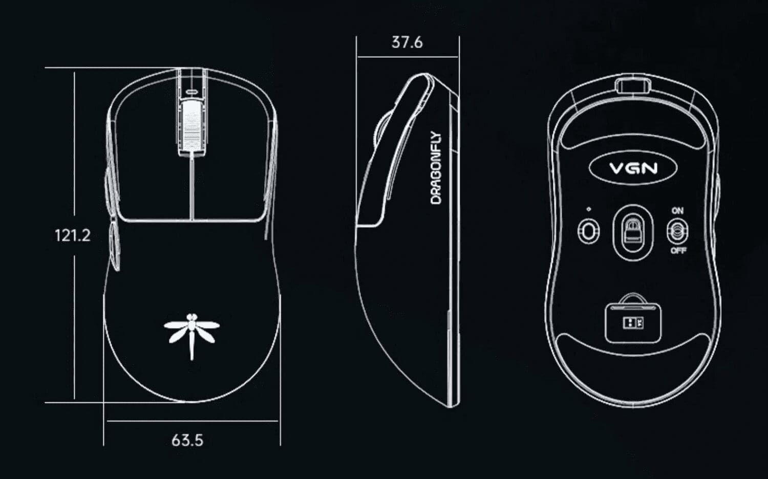 VGN Dragonfly F1 Moba Gaming Mouse - Lightweight 55g, 3 modes, PAW3395, Huano mouse wheel, Smart Speed, 4000Hz Polling rate 37 VGN Dragon Fly page pc 17