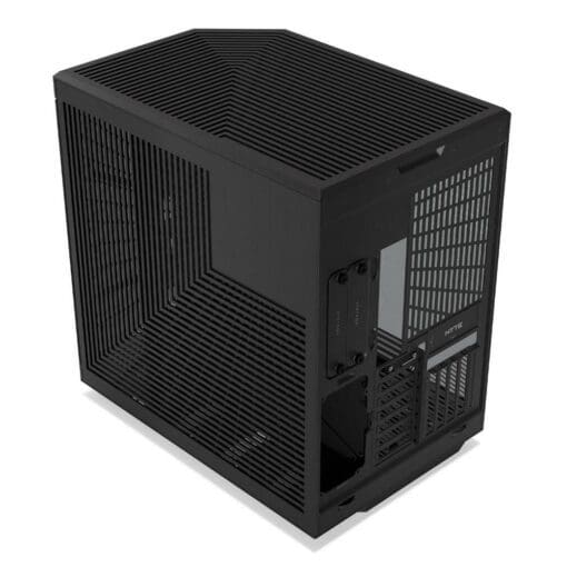Hyte Y70 Touch Black Dual Chamber Modern Aesthetic Case - Black/Black Mid-Tower ATX size, 14.1" Integrated Touchscreen, Massive 4 Slot Vertical Graphics, Included Luxury PCIE 4.0 Riser Cable