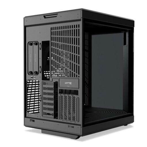 Hyte Y70 Touch Black Dual Chamber Modern Aesthetic Case - Black/Black Mid-Tower ATX size, 14.1" Integrated Touchscreen, Massive 4 Slot Vertical Graphics, Included Luxury PCIE 4.0 Riser Cable