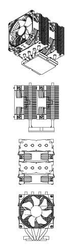Noctua NH-L12S Premium Low Profile CPU Cooler - 4 heapipes, NF-A12x15 fan 30