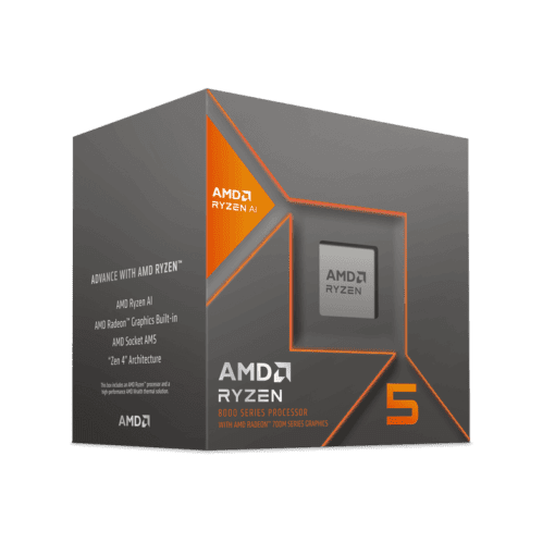 AMD Ryzen 5 8600G Processor - 6C12T, 4.3 GHz up to 5.0 GHz, AM5 Phoenix Zen 4, AMD Wraith Stealth, PCIe® 4.0, AMD RadeonTM 760M Graphics (8 Cus / 2800 MHz), AMD Ryzen™ AI