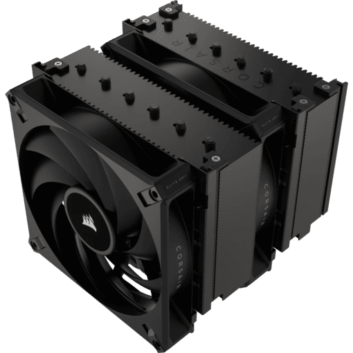 CORSAIR A115 Twin Tower CPU Air Cooler - 2x 140mm AF140 ELITE fans, 6 heatpipes